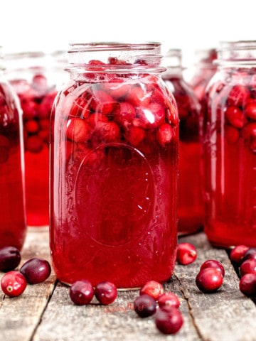 canned cranberry juice.